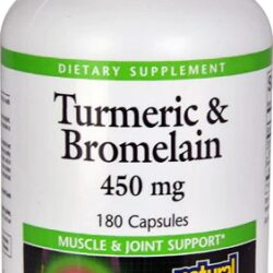 Natural Factors Cúrcuma e Bromelina 450mg - 180 Cápsulas - Saúde e Bem-Estar