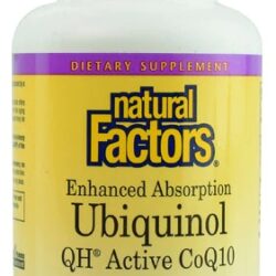 Natural Factors Ubiquinol QH® 100mg: CoQ10 Ativa para Energia e Bem-Estar - 60 Cápsulas Gelatinosas