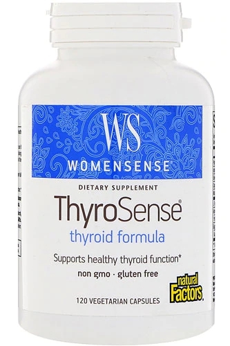 Natural Factors WomenSense ThyroSense® - 120 Cápsulas Vegetarianas para Saúde da Tireoide