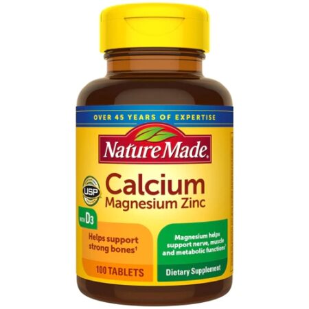 Nature Made Calcium Magnesium Zinc -- 100 Tablets