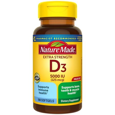 Nature Made D3 High Potency -- 5000 IU - 180 Softgels