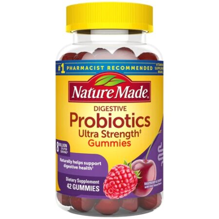 Nature Made Digestive Probiotics Ultra-Strength Adult Gummies Raspberry & Cherry -- 42 Gummies