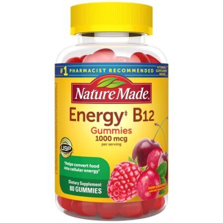 Nature Made Gomas de Vitamina B12 para Adultos Sabor Cereja e Frutas Vermelhas – 80 Gomas — foto 1