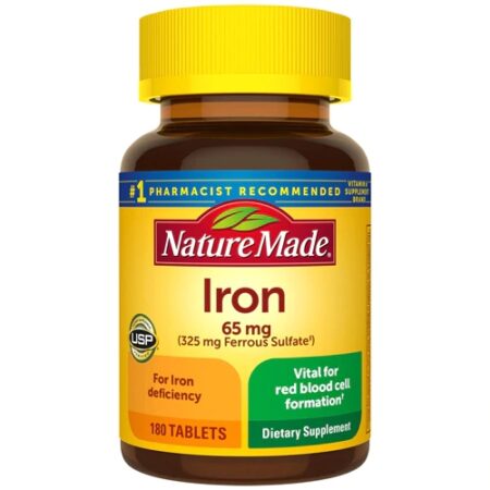 Nature Made Iron -- 65 mg - 180 Tablets