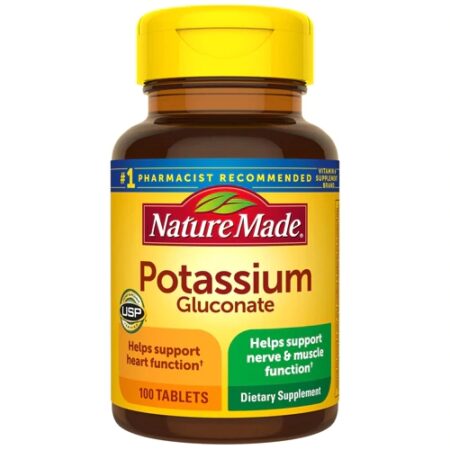 Nature Made Potassium Gluconate -- 550 mg - 100 Tablets