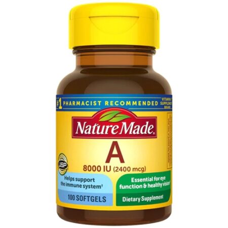 Nature Made Vitamin A -- 8000 IU - 100 Softgels