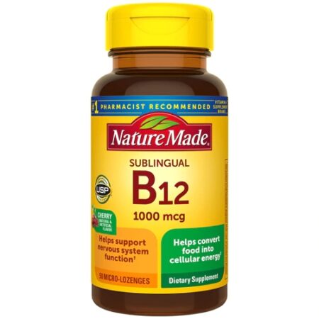 Nature Made Vitamin B-12 Sublingual Cherry -- 1000 mcg - 50 Lozenges