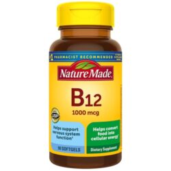 Nature Made Vitamina B12 1000 mcg - 90 Cápsulas Softgel - Energia e Bem-Estar
