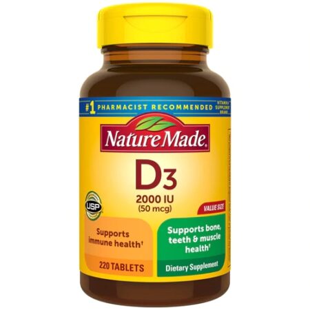 Nature Made Vitamin D3 -- 2000 IU - 200 Tablets