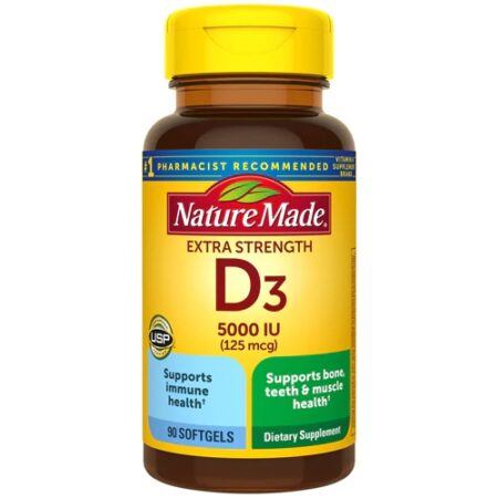 Nature Made Vitamin D3 Ultra Strength -- 5000 IU - 90 Softgels