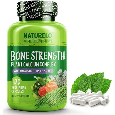 NATURELO Bone Strength Plant Calcium Complex -- 120 Vegetarian Capsules