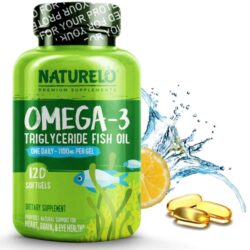 NATURELO Ômega-3 Triglicerídeo Óleo de Peixe 1100mg - 120 Cápsulas Softgel | Saúde Cardiovascular e Cerebral