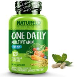 NATURELO Multivitamínico Diário para Homens - 120 Cápsulas Vegetarianas | Energia e Saúde Essenciais
