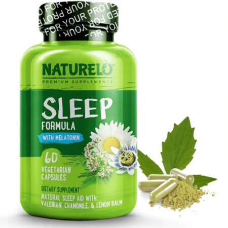 NATURELO Sleep Formula with Melatonin -- 60 Vegetarian Capsules