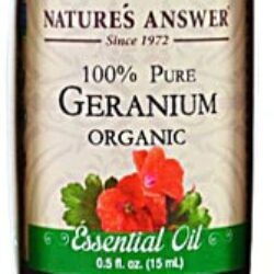 Óleo Essencial de Gerânio Orgânico 100% Puro Nature's Answer - 15ml (0.5 fl oz) | Bem-Estar e Aromaterapia