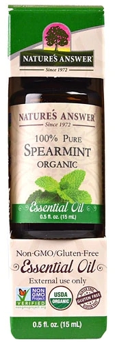 Óleo Essencial Hortelã Verde Orgânico Nature's Answer - 15ml - Puro e Natural
