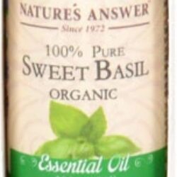 Óleo Essencial de Manjericão Orgânico 100% Puro Nature's Answer - 15ml | Bem-Estar e Aromaterapia Natural