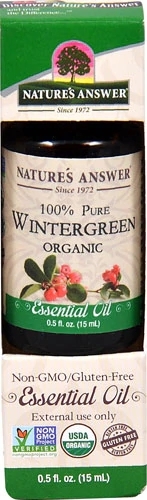 Óleo Essencial de Gaultéria Orgânico 100% Puro Nature's Answer 15ml - Alívio Natural e Bem-Estar
