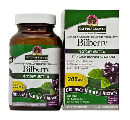 Nature's Answer Bilberry Extract -- 90 Vegetarian Capsules