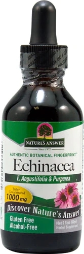 Nature's Answer Equinácea Sem Álcool - 29.57 ml (1000mg) - Suporte Imunológico Natural