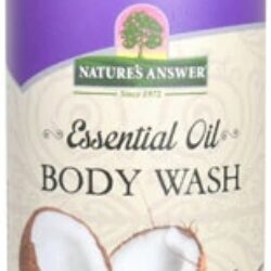 Nature's Answer Sabonete Líquido Corporal Óleo Essencial Coco e Baunilha 473ml - Bem-Estar e Hidratação Profunda
