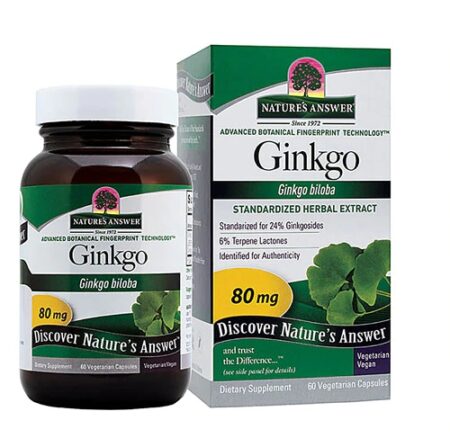 Nature's Answer Ginkgo -- 80 mg - 60 Vegetarian Capsules