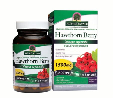 Nature's Answer Hawthorn Berry -- 1500 - 90 Vegetarian Capsules