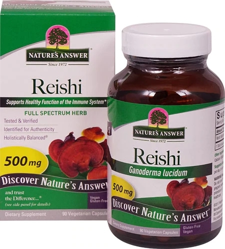Nature's Answer Reishi 500 mg - 90 Cápsulas Vegetarianas: Potencialize seu Bem-Estar