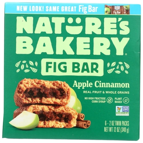 Barras de Figo Integral Nature's Bakery 6 Unidades (Aprox. 227g) Maçã Canela - Integral e Natural