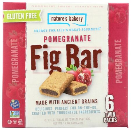 Nature's Bakery Gluten Free Fig Bar Pomegranate -- 6 Packs