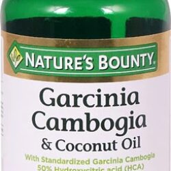 Nature's Bounty Garcinia Cambogia & Óleo de Coco 1000mg - 60 Cápsulas Gelatinosas Softgels - Controle de Peso e Bem-Estar