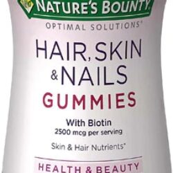 Nature's Bounty Optimal Solutions Hair Skin & Nails Morango 80 Gomas