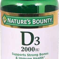 Nature's Bounty Vitamina D3 2000 IU - 350 Cápsulas Gelatinosas - Saúde Óssea e Imunidade