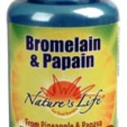 Nature's Life Bromelain e Papaína - 100 Cápsulas: Digestão e Bem-Estar