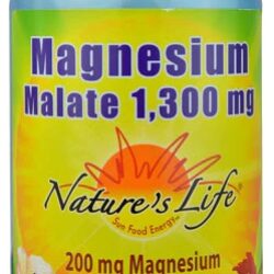 Nature's Life Magnésio Malato 1300mg - 250 Comprimidos: Energia e Bem-Estar Duradouros