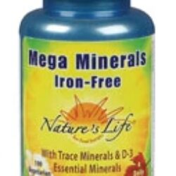 Nature's Life Mega Minerals Ferro-Livre - 100 Cápsulas | Suporte Completo para o Bem-Estar