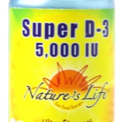 Nature's Life Super D3 5000 IU - 100 Softgels: Vitalidade e Bem-Estar Essenciais para Você
