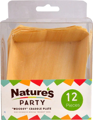 Prato Eco Woodsy Craddle Nature's Party 15,7cm (12 Unidades) Biodegradável Sustentável
