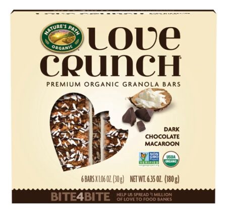 Nature's Path Love Crunch Granola Bars Dark Chocolate Macaroon -- 6 Bars