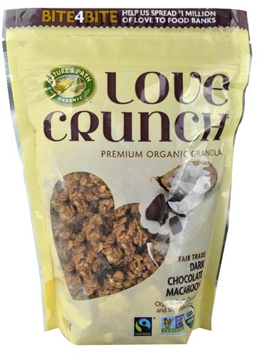 Love Crunch Organic Dark Chocolate and Peanut Butter Granola, Non-GMO, Fair  Trade, by Nature's Path, 11.5 Ounce (Pack of 6)