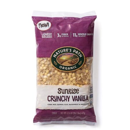 Nature's Path Organic Sunrise Cereal Crunchy Vanilla -- 23.8 oz