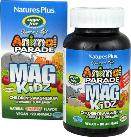 Nature's Plus Animal Parade® MagKidz™ Children's Magnesium Natural Cherry -- 90 Chewable Animal Shapes