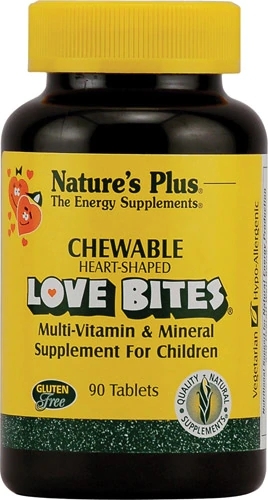 Nature's Plus Love Bites® Multivitamínico Mastigável Infantil com Minerais - 90 Tabletes