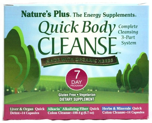 Nature's Plus Quick Body Cleanse™ Programa de 7 Dias - 1 Kit Completo para Desintoxicação Rápida
