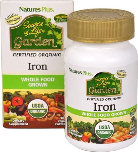 Nature's Plus Sourcec of Life® Garden Iron -- 30 Vegan Capsules