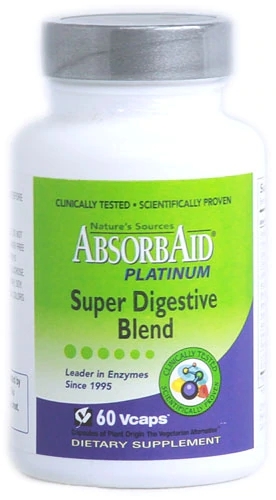 Nature's Sources AbsorbAid® Platinum - 60 Cápsulas Vcaps®: Sua Digestão Potencializada