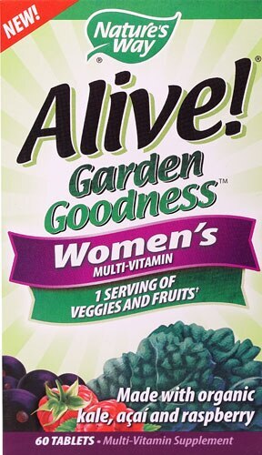 Nature's Way Alive!® Garden Goodness™ Multivitamínico Feminino - 60 Comprimidos - Energia e Bem-Estar Completo