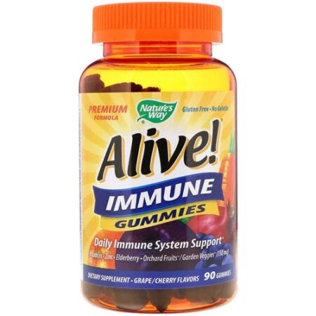 Nature's Way Alive! Immune Gummies Grape & Cherry -- 90 Gummies