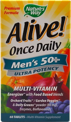 Nature's Way Alive! Once Daily Men's 50+ Multivitamínico 60 Comprimidos - Saúde Masculina 50+