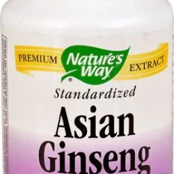 Nature's Way Asian Ginseng Padronizado 60 Cápsulas Veganas - Vitalidade e Bem-Estar